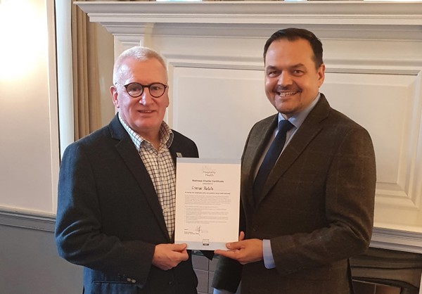 Crerar Hotels Receives Wellbeing Charter Certificate From Hospitality Health ?? ''