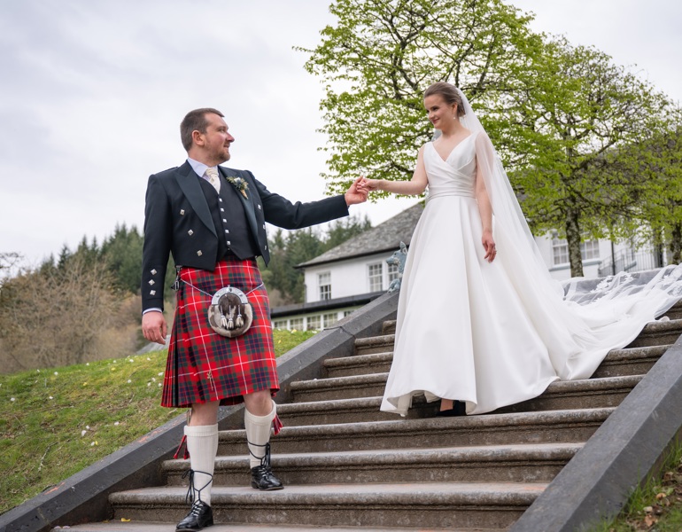 Hannah And Iain Tied The Knot At Dunkeld House Hotel In 2024.